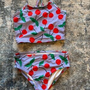 Hanna Andersson Cherry Print Kids Bikini - Red and Green